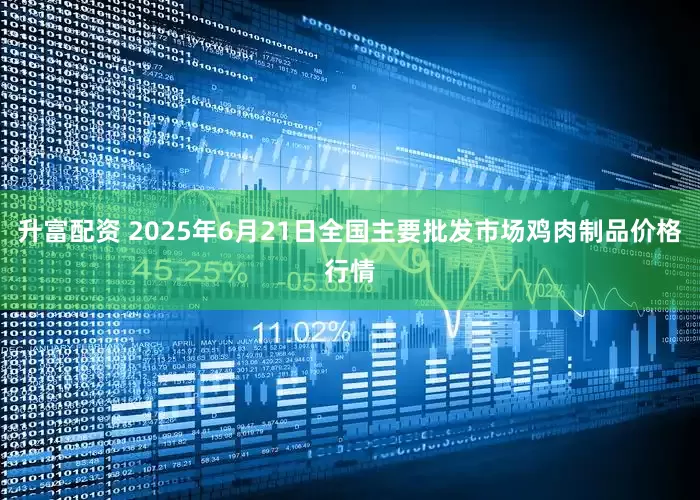 升富配资 2025年6月21日全国主要批发市场鸡肉制品价格行情